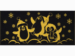 Полотенце махровое 6с102.411ж1 Пингвины(т.желтый) 67х150см