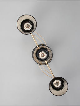 Люстра потолочная BayerLux «Кансе», 3хЕ27, 40 Вт, черно-золотой, 50×15×23 см