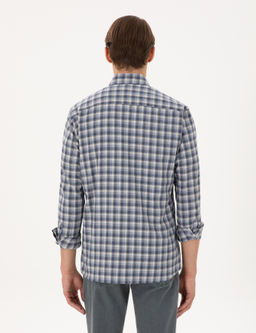 Рубашка Pierre Cardin Regular Fit синяя с длинным рукавом