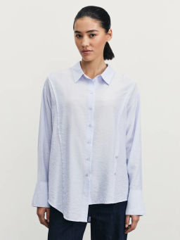 Рубашка асимметричного кроя из вискозы / Zarina фото 3