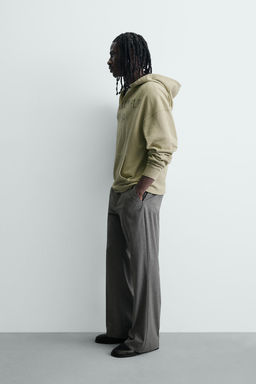 SUDADERA LAVADA TEXTO ESTAMPADO / Verdoso - Zara фото 4