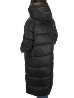 H-2202 BLACK Пальто зимнее женское (200 гр .холлофайбер) - Фабричный китай фото 4