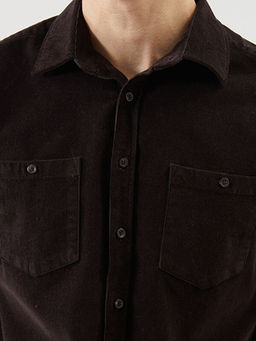 Regular Fit Uzun Kollu Kadife Erkek G?mlek