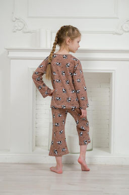 Пижама детская из кулирки Кисонька молоко - Амадэль фото 8