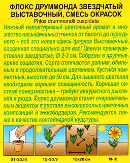 Флокс Выставочный (смесь окрасок) 0,2г (Аэлита)