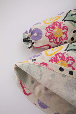 Платье с длинными рукавами и узором в виде сердечек для маленьких девочек - Defacto фото 4