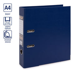 Expert Complete Регистратор PVC, 2-х стороннее покрытие, мет.уг. 75 мм 10 шт. Premier A4 арочный механ. лён синий ЕС100262002