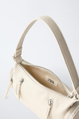 BOLSO CREMALLERA / Blanco Crudo - Zara фото 4
