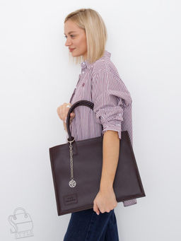 Сумка женская кожаная 1036L coffee Polina&Eiterou