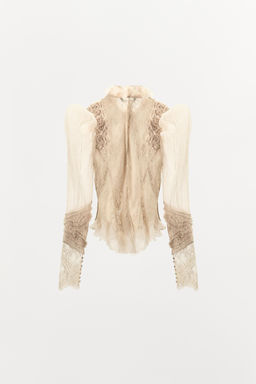 ZW COLLECTION LIMITED EDITION COMBINED RUFFLE SHIRT - Zara фото 5