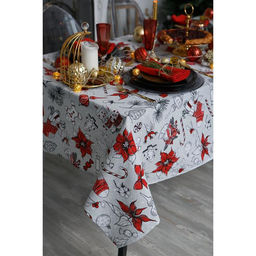 Скатерть новогодняя «Доляна» Новогоднее настроение 180×149± 3см, 100% хлопок, 164 г/м²