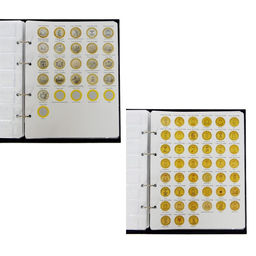 Альбом для монет на кольцах 225×265 мм, «Памятные монеты РФ», обложка ламинированный картон, 13 листов и 13 цветных картонных вставок