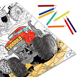 Раскраска гигант Монстр-ралли - Буква-ленд фото 3