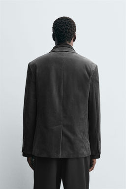 DOUBLE-BREASTED CORDUROY BLAZER - Zara фото 3