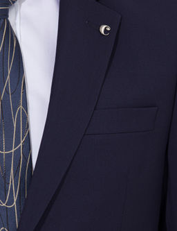 Темно-синий приталенный костюм - Cacharel фото 6