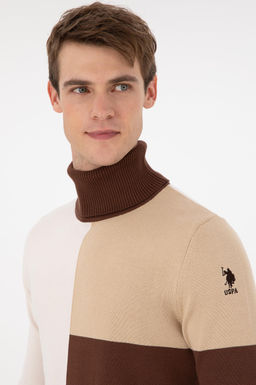 Erkek Slim Fit Bal_k__ Yaka Kum Kazak - U.s. polo assn фото 2
