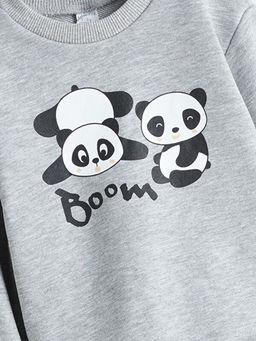Bisiklet Yaka Erkek ?ocuk Sweatshirt ve E?ofman Alt 2li