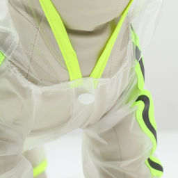 Дождевик-комбинезон для собак, р-р L (ДС 35, ОГ 47 см, вес 8-11 кг), прозрачный-жёлтый - Simaland фото 18