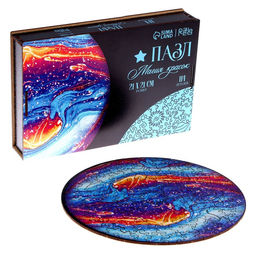 Пазл деревянный фигурный «Магия красок», круглый, 114 элементов