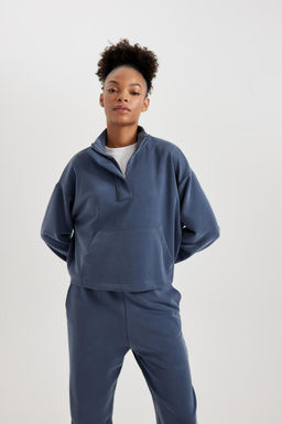 DeFactoFit Спортивная толстовка Oversize премиум-класса с высоким воротником  фото 17