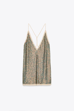 ZW COLLECTION LIMITED EDITION SEQUIN STRAPPY TOP - Zara фото 5