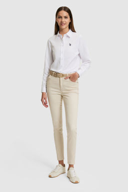 Kad_n Beyaz Uzun Kollu Basic G_mlek - U.s. polo assn фото 4