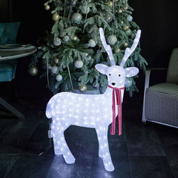 ULD-M6393-200/STA WHITE IP20 DEER-1 Фигура светодиодная Олень-1, 72*97см, 200 светодиодов. Белый свет. Провод прозрачный. TM Uniel