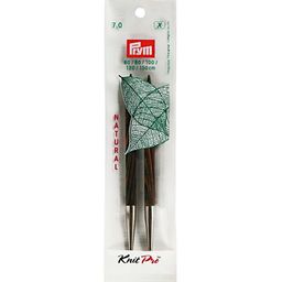 Спицы PRYM 223330 съемные длинные Natural береза d 7.0 мм 11.6 см 2 шт