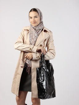 LACCOMA сумка Q6159-черный натуральная кожа полиэстер фото 7