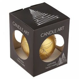 Елочная игрушка шар стеклянная д9,5см, золотой, ручная художественная роспись, подарочная упаковка (Россия) - Домашняя мода фото 6