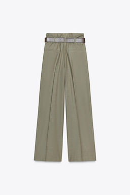 PAPER BAG TROUSERS WITH BELT - Zara фото 7