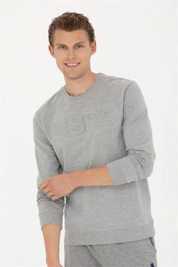 Мужская серая меланжская базовая толстовка Скюра в корзине в корзине