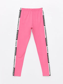 Beli Lastikli Bask?l? K?z ?ocuk Tayt