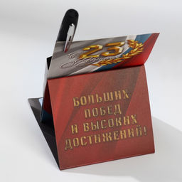 Подарочный набор, блок бумаги и шариковая ручка пластик «23 февраля: В день настоящих мужчин»
