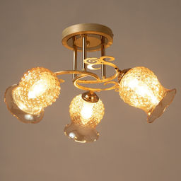 Люстра «Фрези» 3хЕ27 40 Вт золото 54×54×28 см BayerLux