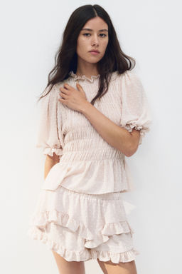 Falda pantal?n en plumeti con volantes - H&m фото 4