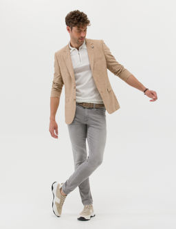 Camel Ekstra Slim Fit Keten Kar___ml_ Blazer Ceket