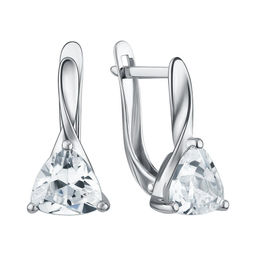 Серьги из серебра куб.циркон., Л-11814