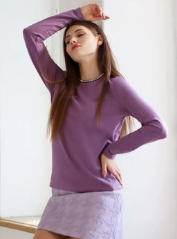 K10726 Лонгслив ФИОЛЕТОВЫЙ