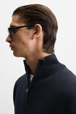 100% WOOL QUARTER ZIP JUMPER - Zara фото 14