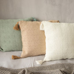 Наволочка декоративная с кисточками SL Home TASSEL, 45×45 см, коричневая