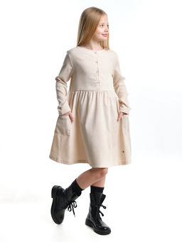 Платье для девочки нарядная одежда школа UD 7373 кремовый - Mini maxi фото 12