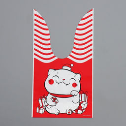 Цена за 20 шт. Мешок подарочный с ушками Новогодний котик, 12 11.5 см - Дарите счастье фото 3