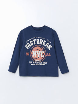 Bisiklet Yaka Bask?l? Erkek ?ocuk Ti??rt 2li