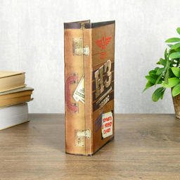 Шкатулка книга - сейф «Неприкосновенный запас», дерево, с замком, 21×13×5 см