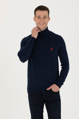 Мужской темно-синий базовый свитер - U.s. polo assn фото 15