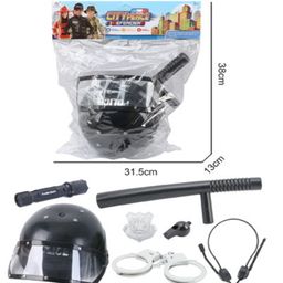 Игровой набор "Полицейский" с каской, 7 предм. (2190369) в пакете 38*31,5см