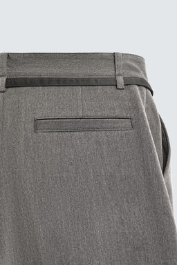 PANTAL?N BALLOON PLIEGUES CINTUR?N / Gris - Zara фото 10