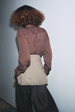 ZW COLLECTION LIMITED EDITION STRIPED SILK SHIRT - Zara фото 3