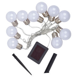 USL-S-126/PT1800 FROST BULBS Садовая гирлянда на солнечной батарее Матовые лампочки. 10 светодиодов. Теплый белый свет. 1*АА Ni-Mh аккумулятор в/к. IP44. TM Uniel